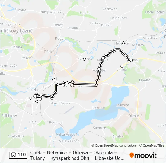 Автобус 110: карта маршрута
