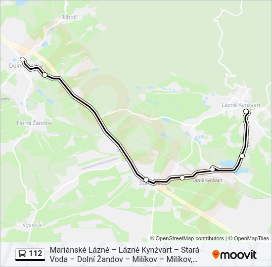 Автобус 112: карта маршрута