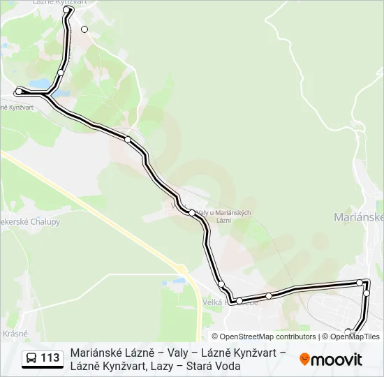 113 Bus Line Map