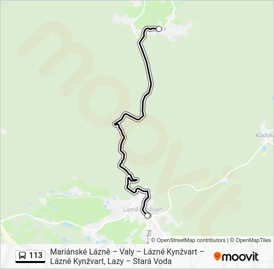 Автобус 113: карта маршрута