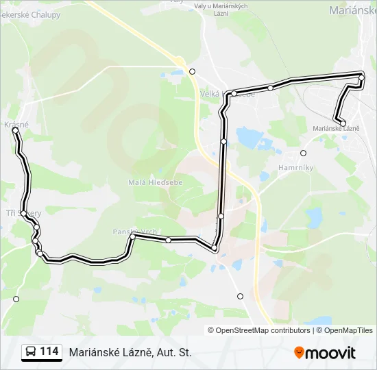 114 Bus Line Map