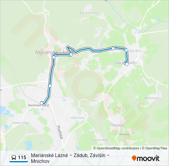 115 Bus Line Map