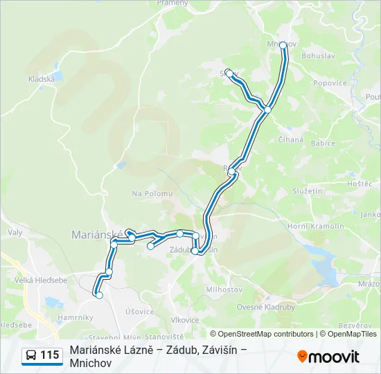 115 Bus Line Map