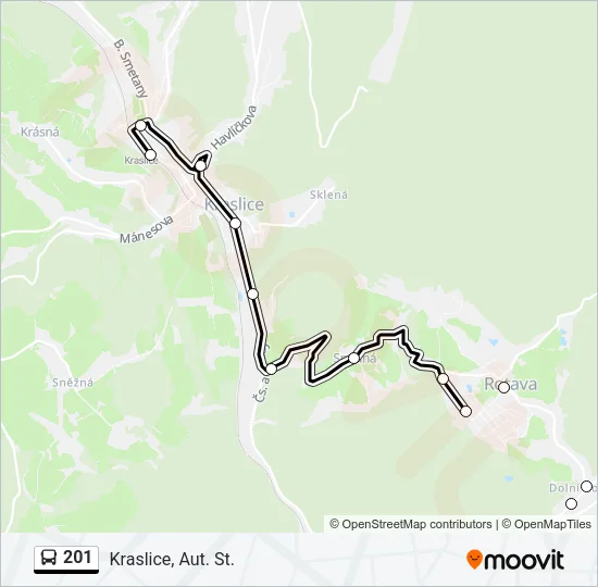 201 Bus Line Map