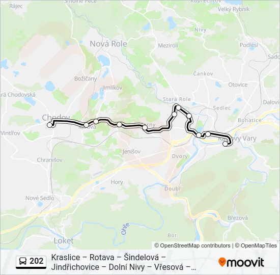 202 Bus Line Map