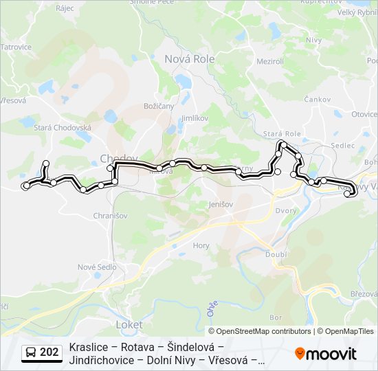 Автобус 202: карта маршрута