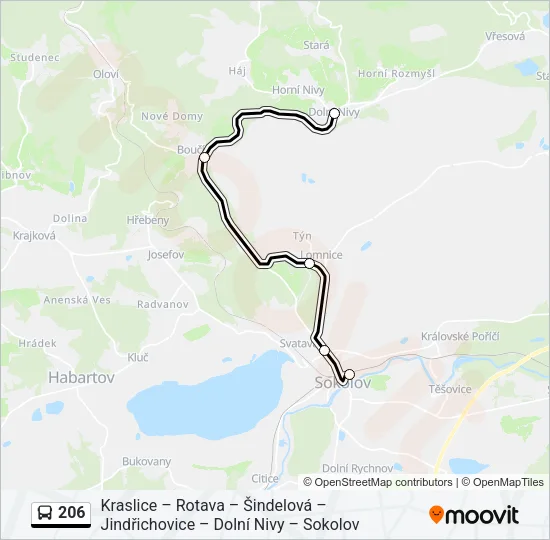 206 Bus Line Map