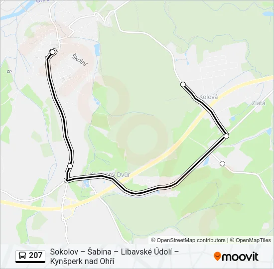 207 Bus Line Map