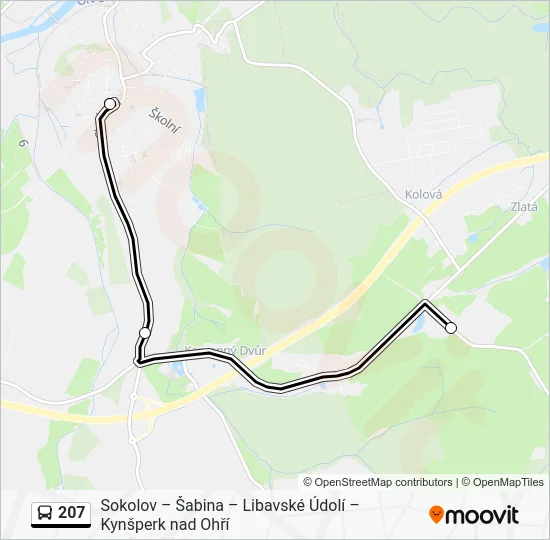 Автобус 207: карта маршрута