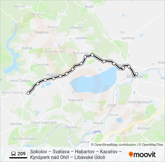 209 Bus Line Map