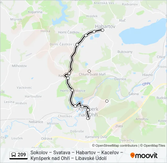 209 Bus Line Map
