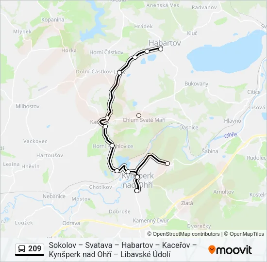 209 Bus Line Map