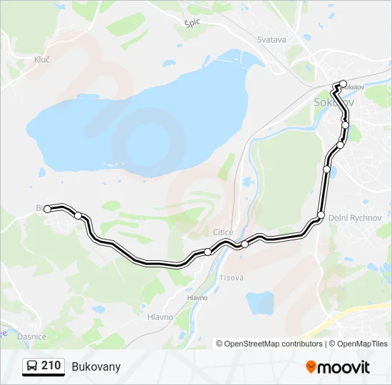 210 Bus Line Map
