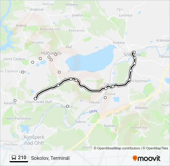 210 Bus Line Map