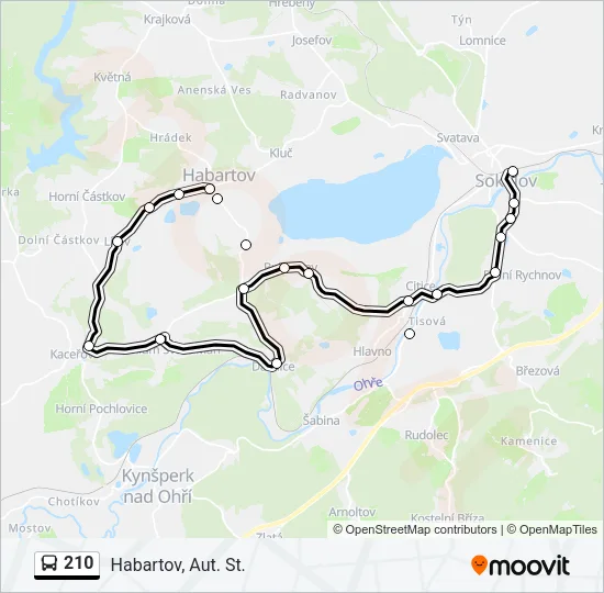 210 Bus Line Map