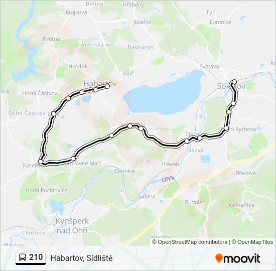 210 Bus Line Map