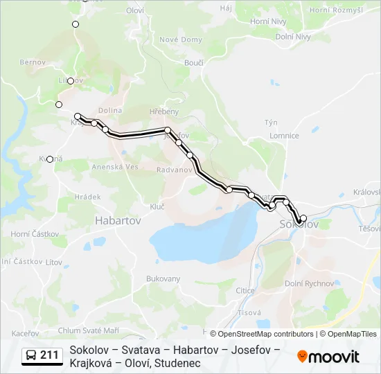 211 Bus Line Map