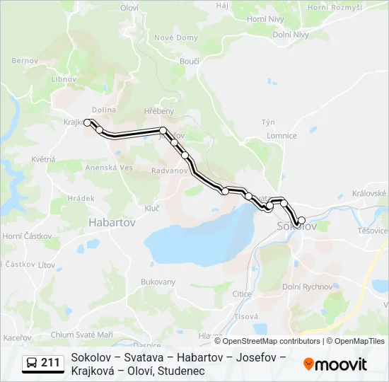211 Bus Line Map