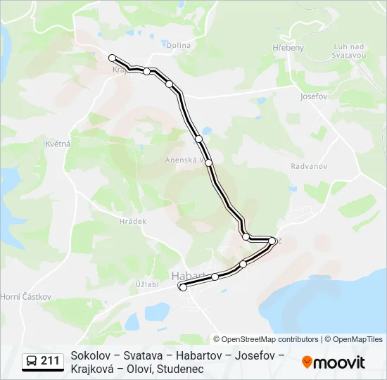 211 Bus Line Map