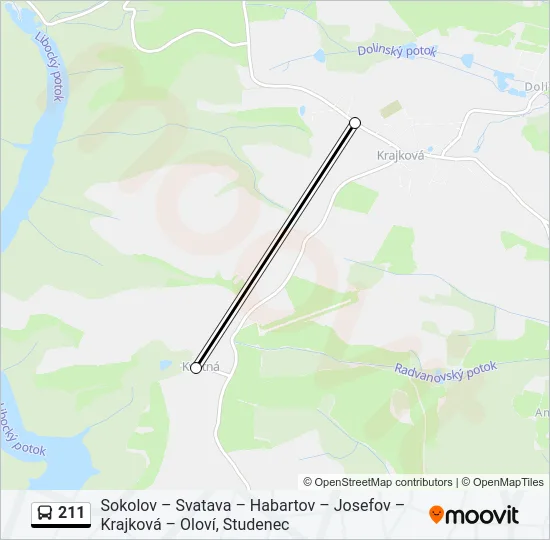 211 Bus Line Map