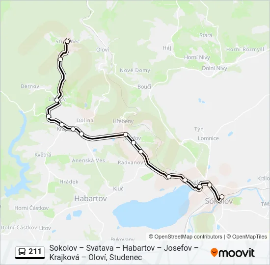 211 Bus Line Map
