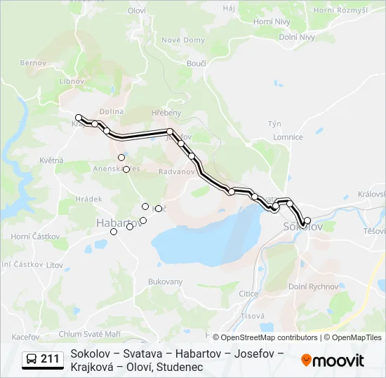 211 Bus Line Map
