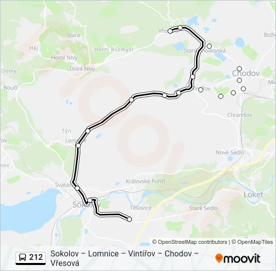 212 Bus Line Map