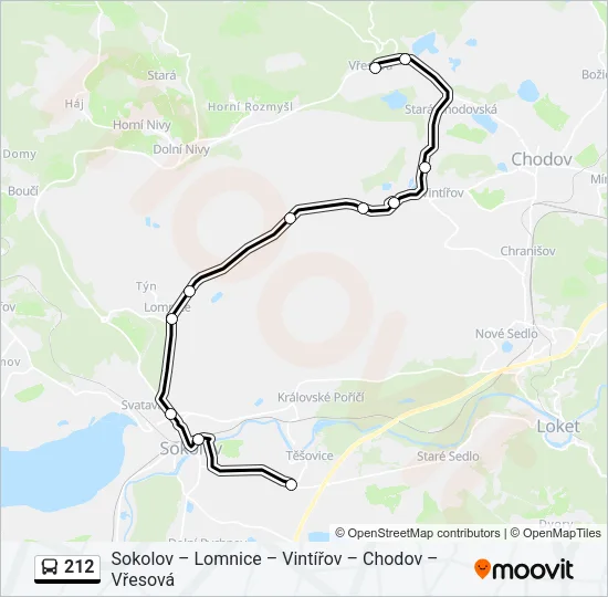 212 Bus Line Map