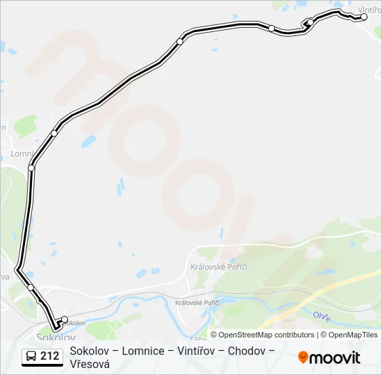 212 Bus Line Map