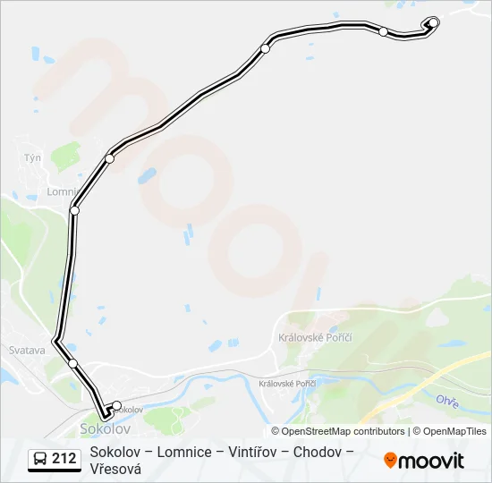 212 Bus Line Map