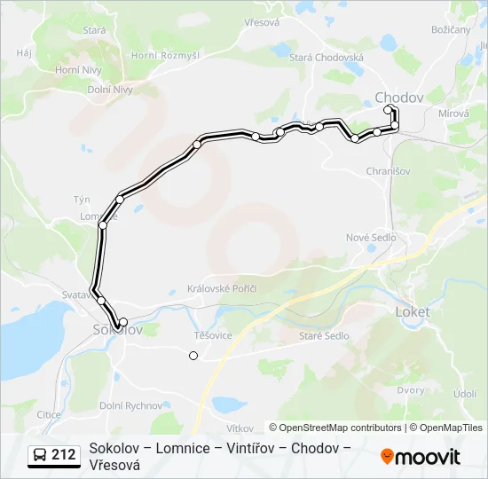 212 Bus Line Map