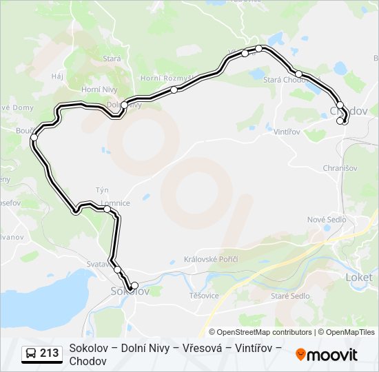 213 Bus Line Map