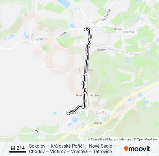 214 Bus Line Map
