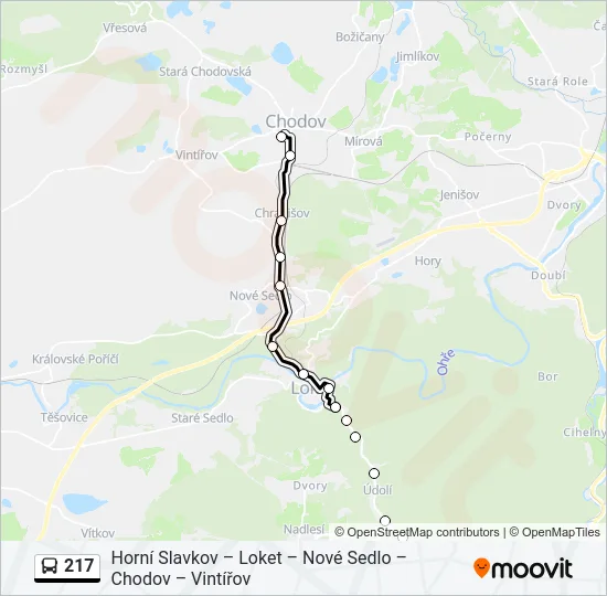 217 Bus Line Map