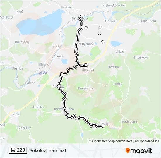 220 Bus Line Map