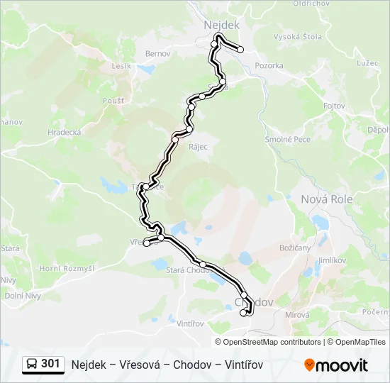 301 Bus Line Map