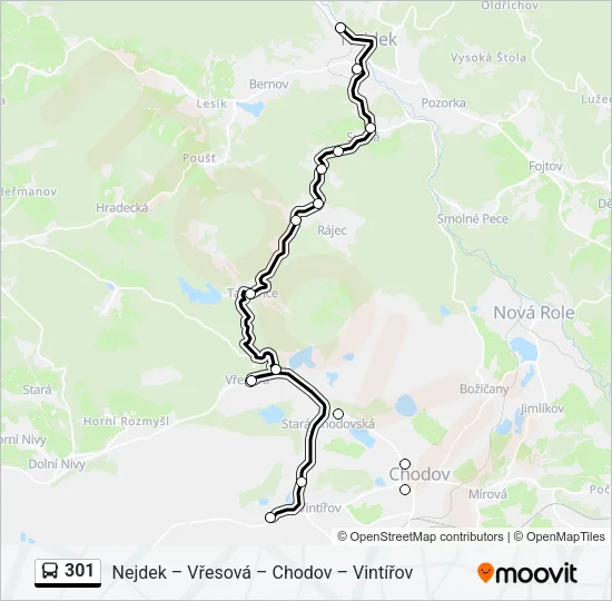 301 Bus Line Map