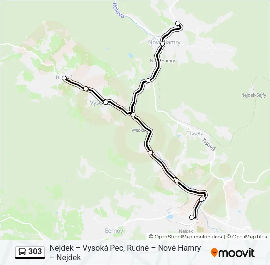 303 Bus Line Map