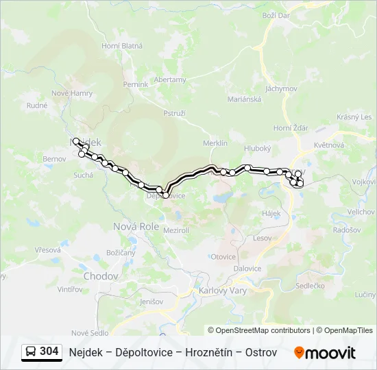 304 Bus Line Map