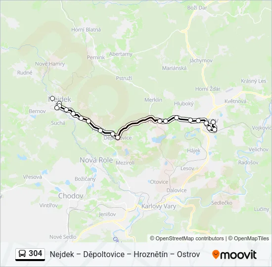 304 Bus Line Map