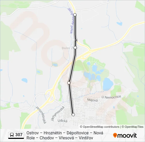 Автобус 307: карта маршрута