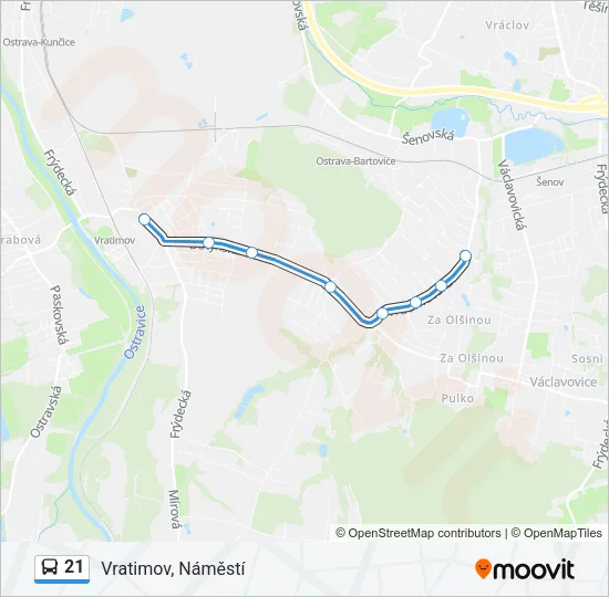21 Bus Line Map