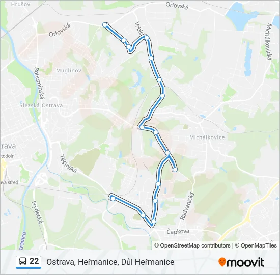 22 Bus Line Map