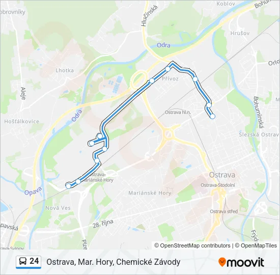 24 Bus Line Map