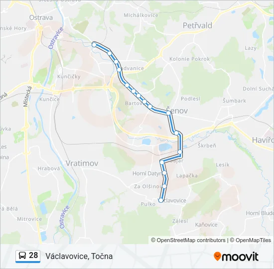 28 Bus Line Map