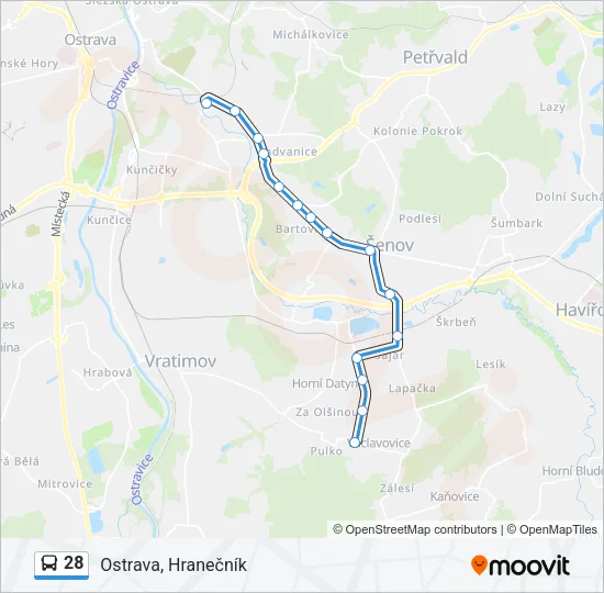 28 Bus Line Map