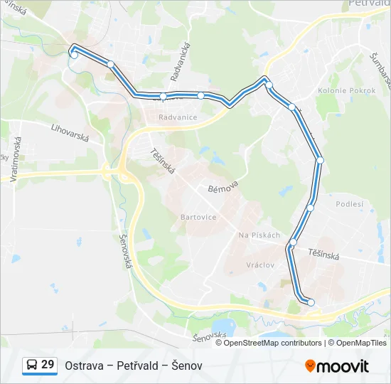 29 Bus Line Map