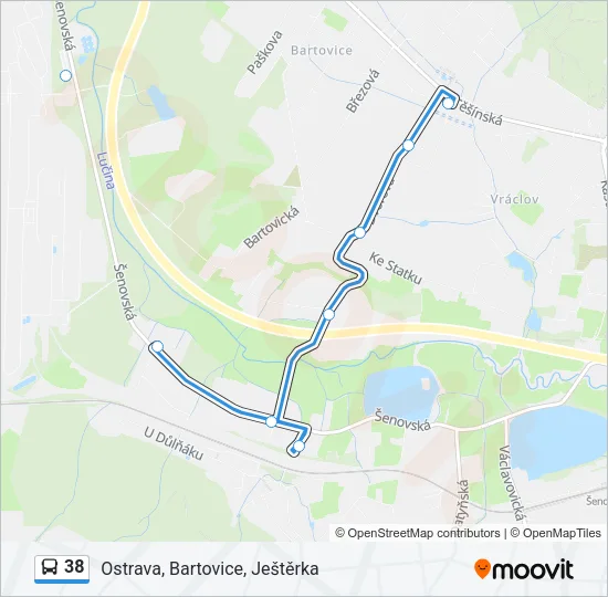 Автобус 38: карта маршрута