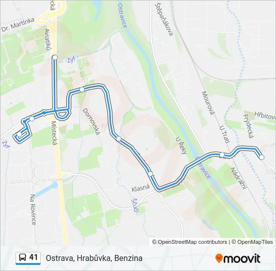 41 Bus Line Map
