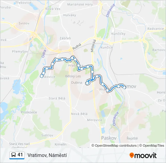 41 Bus Line Map